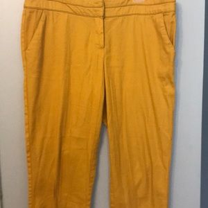 Gold/mustard colored ankle pants